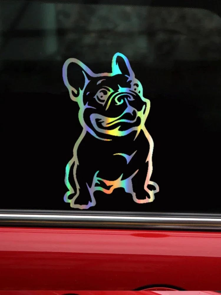 Autocollant pour voiture - Bouledogue Heureux Pour Humains