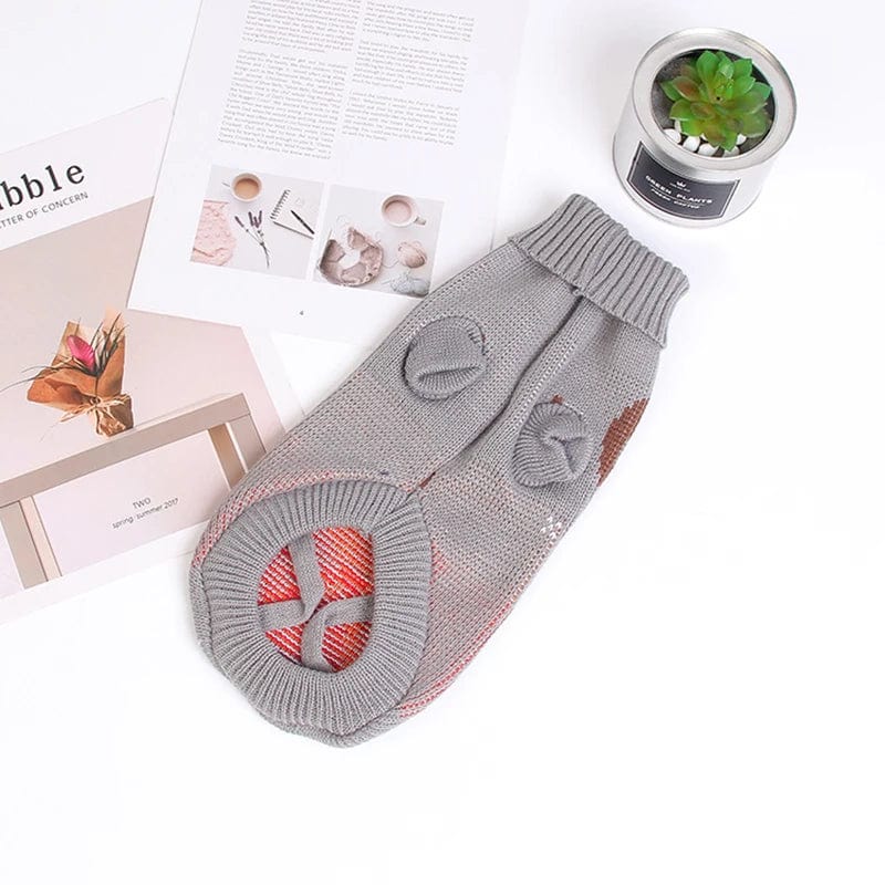 Pull d&#39;Hiver en Laine Noël pour Bouledogue Français – Vêtement de Noël Chaud et Confortable