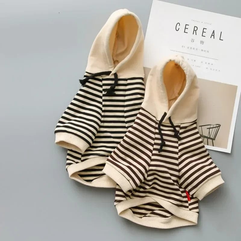 Pull Marinière à Capuche Pour Bouli