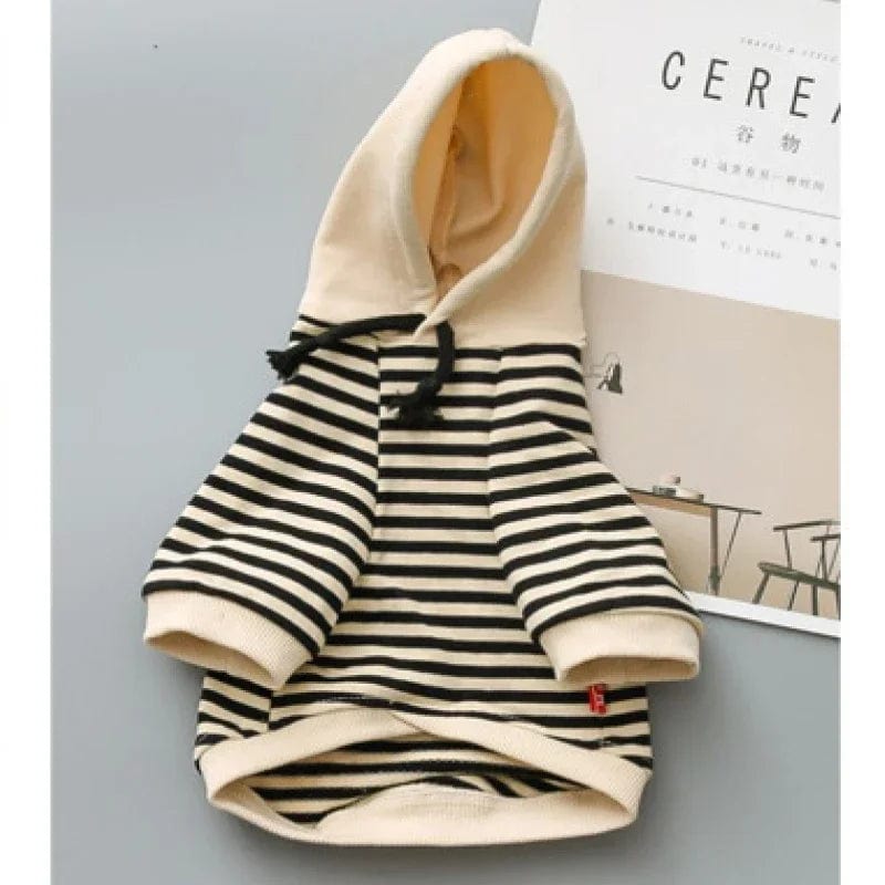 Pull Marinière à Capuche Pour Bouli Noir / S