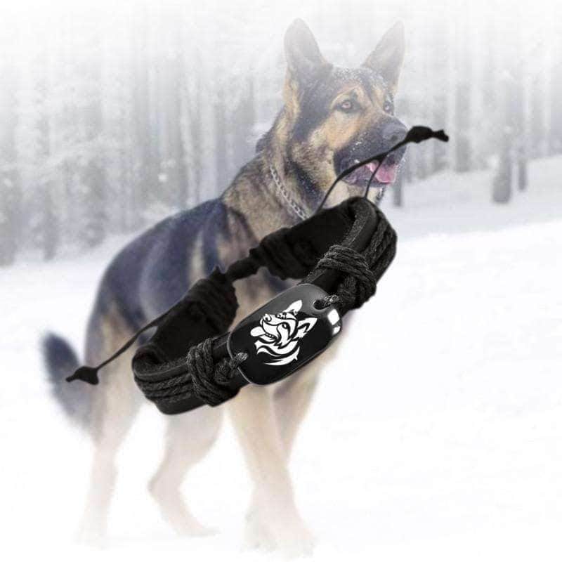 Bouledogue Avenue Bracelet Corde Tressée Berger Allemand