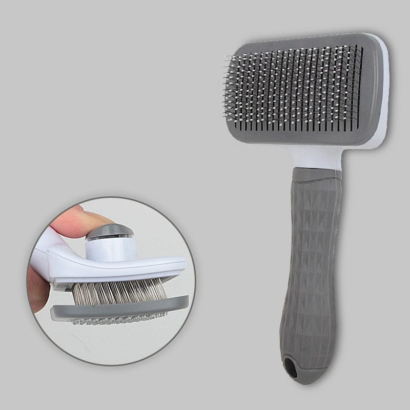 Brosse Bleue pour enlever les poils morts Pour Bouli GRIS