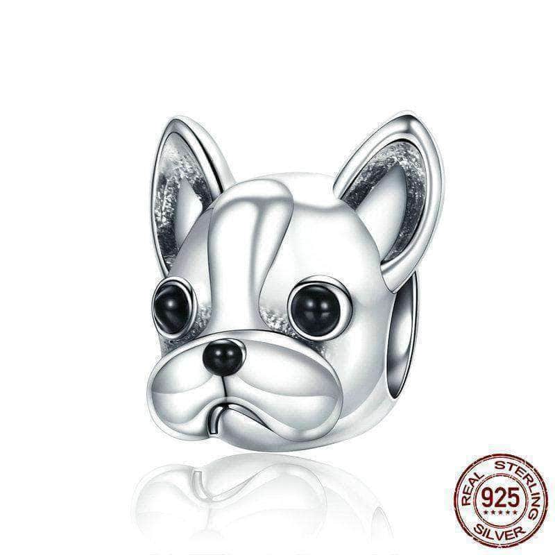 Bouledogue Avenue Pour Humains Charme Bouledogue en Argent Sterling 925
