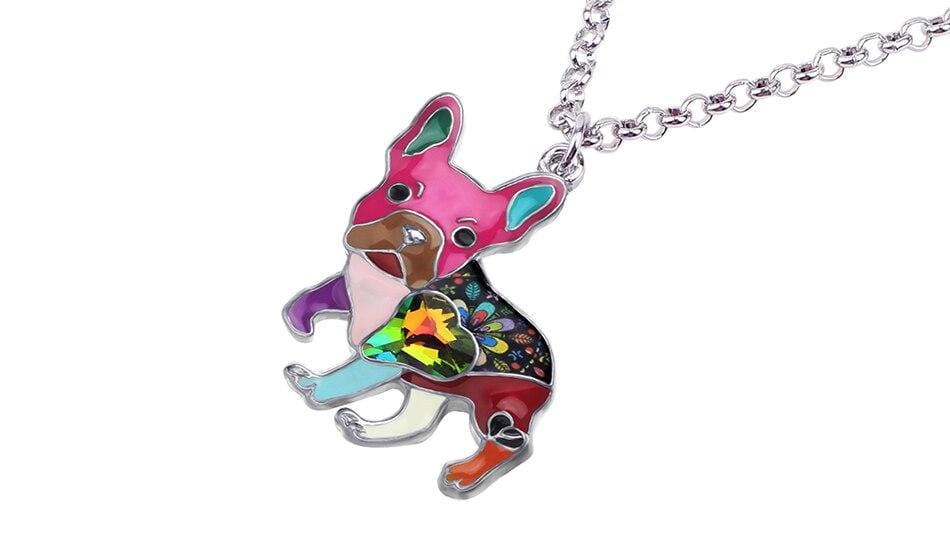 Bouledogue Avenue Pour Humains Collier avec Pendentif Carlin 6 couleurs