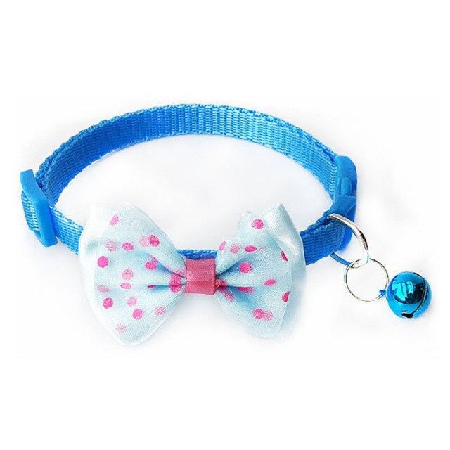 Bouledogue Avenue Pour Bouli Bleu ciel / 1.0cm 19-32cm Collier Noeud Papillon Ajustable