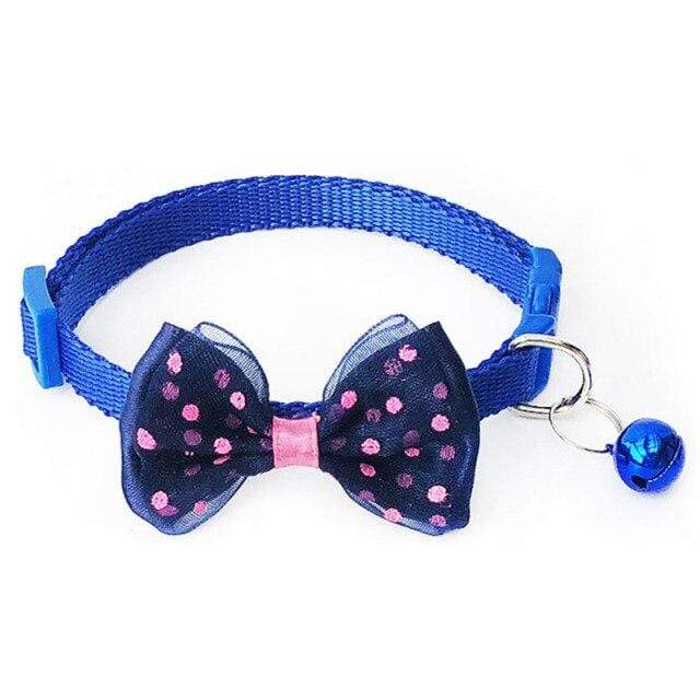 Bouledogue Avenue Pour Bouli Bleu foncé / 1.0cm 19-32cm Collier Noeud Papillon Ajustable