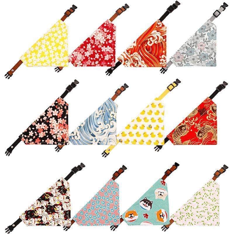 Bouledogue Avenue Pour Bouli Colliers bandana à motifs élégants, réglables pour chiens (Plusieurs modèles)