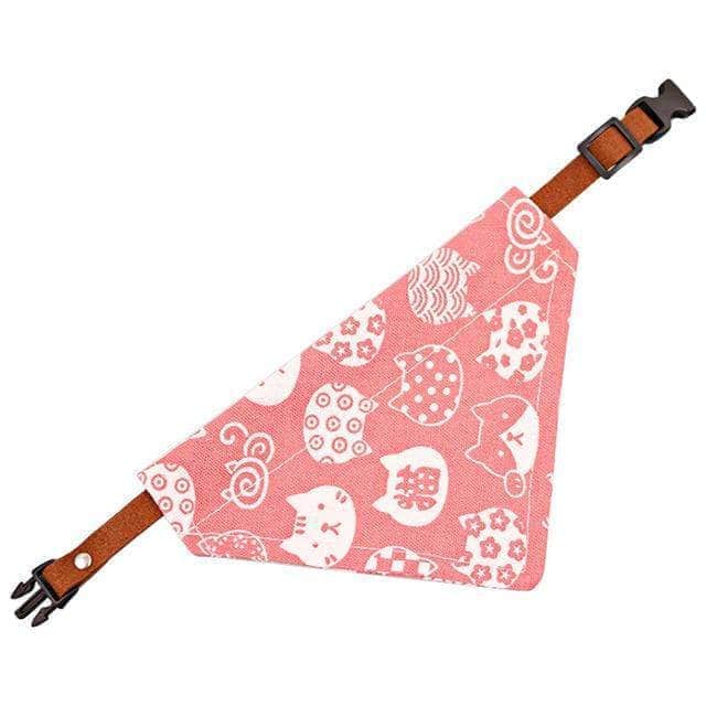 Bouledogue Avenue Pour Bouli Rose / M Colliers bandana à motifs élégants, réglables pour chiens (Plusieurs modèles)