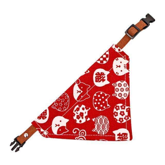Bouledogue Avenue Pour Bouli Rouge / M Colliers bandana à motifs élégants, réglables pour chiens (Plusieurs modèles)