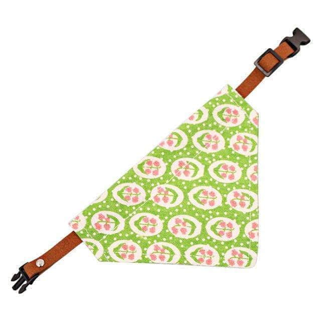 Bouledogue Avenue Pour Bouli Vert / XS Colliers bandana à motifs élégants, réglables pour chiens (Plusieurs modèles)