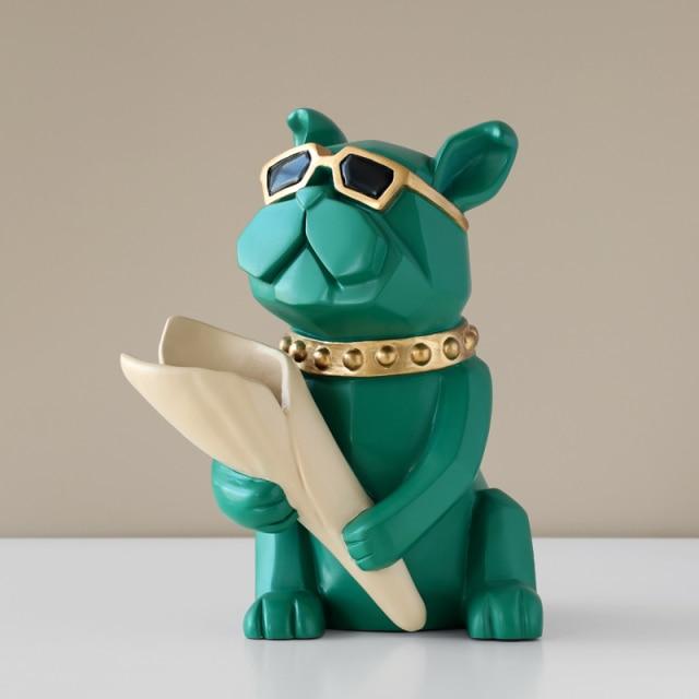 Bouledogue Avenue Pour Humains Vert Figurine Bouledogue Français