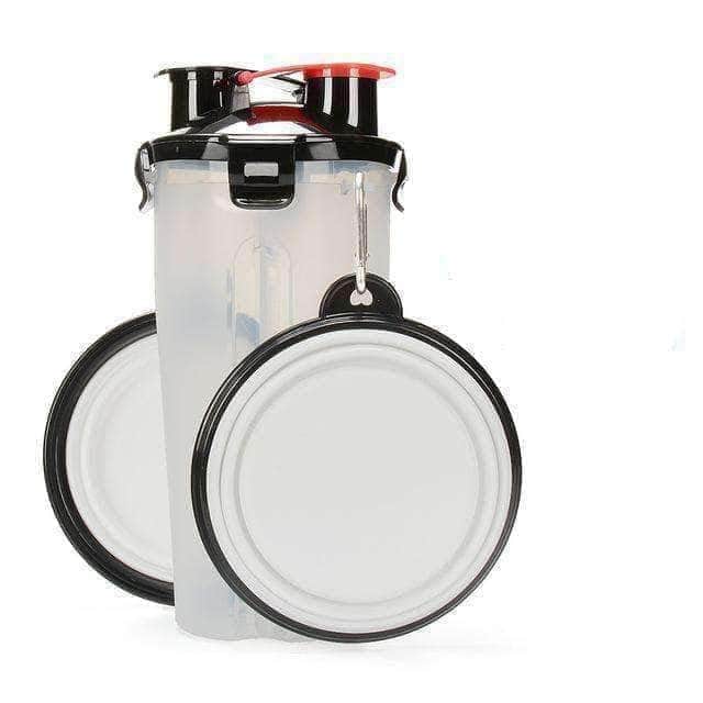 Bouledogue Avenue Pour Bouli Blanc Gourde 2 en 1 + Deux Bols rétractables