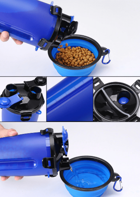 Bouledogue Avenue Pour Bouli Gourde 2 en 1 + Deux Bols rétractables