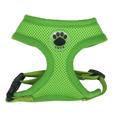 Bouledogue Avenue Pour Bouli Vert / XS Harnais Respirant Souple - Patte de Chien