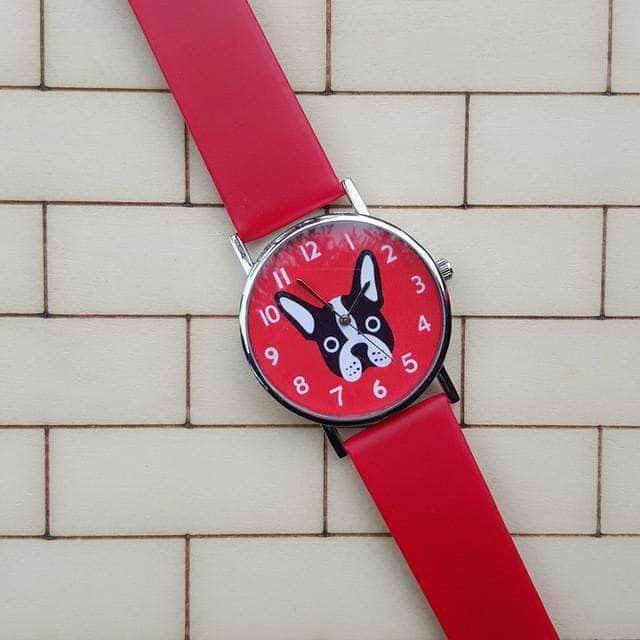 Bouledogue Avenue Pour Humains Rouge Montre Bouledogue Rouge, Noir ou Blanc