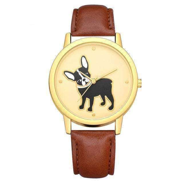 Bouledogue Avenue Marron Montre Originale Bouledogue