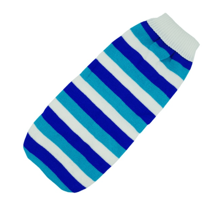 Pull rayé en Coton Pour Bouli Bleu Blanc / 14