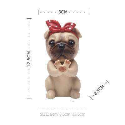 Bouledogue Avenue Pour Humains Femelle Statuette Bouledogue en Résine