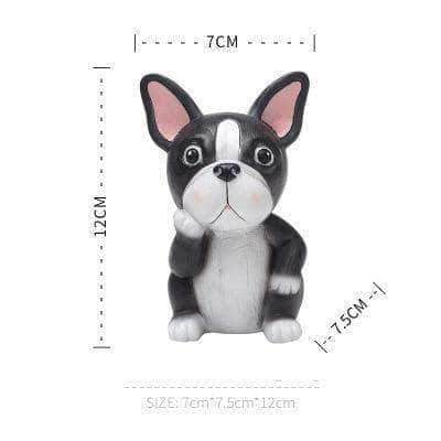 Bouledogue Avenue Pour Humains Mâle Statuette Bouledogue en Résine