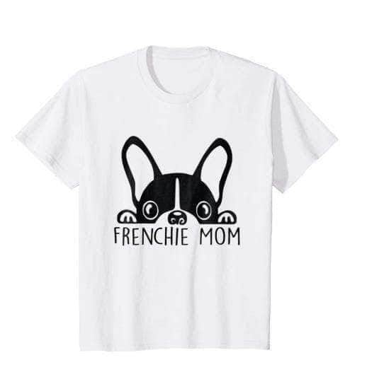 Bouledogue Avenue Pour Humains Blanc / S T-shirt pour Femme - "Frenchie Mom"