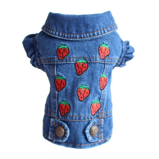 Bouledogue Avenue Pour Bouli Jean Sans Capuche Fraise / XXL Veste en Jean - Avec ou Sans Capuche