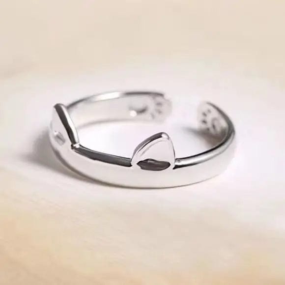 Bague Oreilles de Bouledogue Pour Humains oreilles argentées