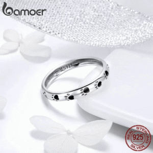 Bouledogue Avenue Pour Humains 6 Bague Pattes en Argent Sterling
