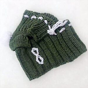 Bonnet Cagoule Pompon Pour Bouledogue Francais Dog Apparel Vert