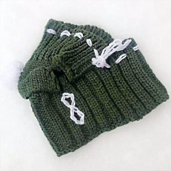 Bonnet Cagoule Pompon Pour Bouledogue Francais Dog Apparel Vert