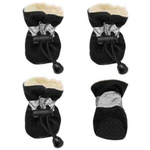 Bouledogue Avenue Pour Bouli Noir / L Bottes d'hiver imperméables fourrées