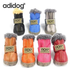 Bouledogue Avenue Pour Bouli Bottes en cuir fourrées