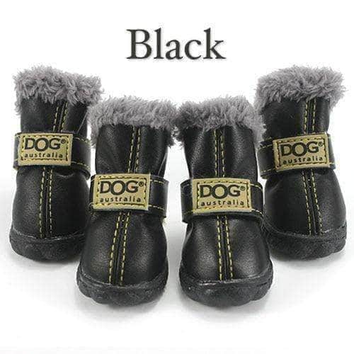 Bouledogue Avenue Pour Bouli Noir / S Bottes en cuir fourrées