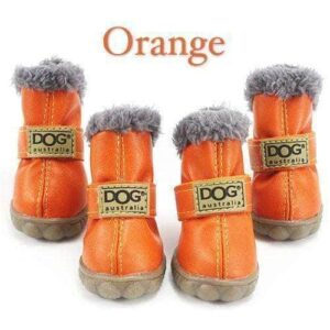 Bouledogue Avenue Pour Bouli Orange / L Bottes en cuir fourrées