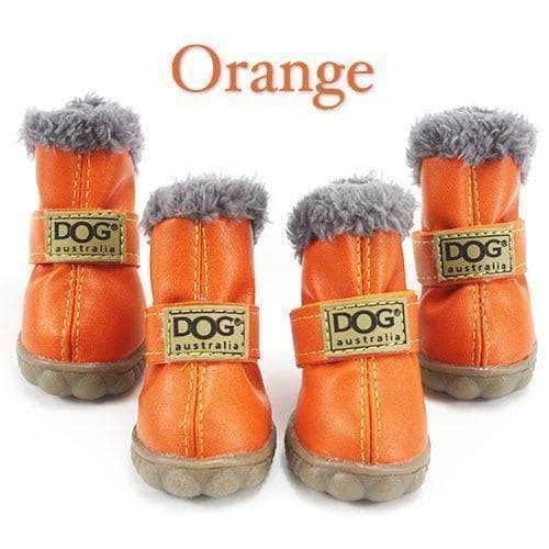 Bouledogue Avenue Pour Bouli Orange / L Bottes en cuir fourrées