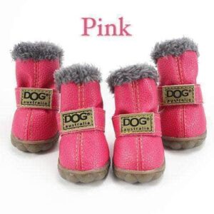 Bouledogue Avenue Pour Bouli Rose / L Bottes en cuir fourrées