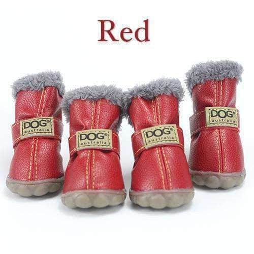 Bouledogue Avenue Pour Bouli Rouge / S Bottes en cuir fourrées