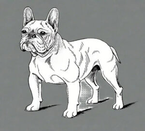 Home 39 bouledogue francais sketch grey background