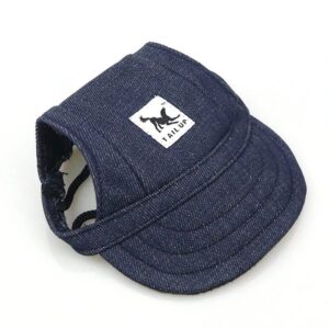 Casquette pour Chien Bouledogue francais Pour Bouli Bleu Cowboy / S