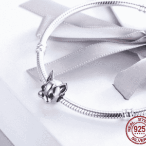 Bouledogue Avenue Pour Humains Charme Bouledogue en Argent Sterling 925