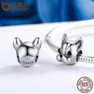 Bouledogue Avenue Pour Humains Charme Bouledogue en Argent Sterling 925