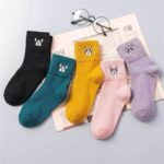 Bouledogue Avenue Pour Humains Chaussettes Tricotées - Tête de Bouli