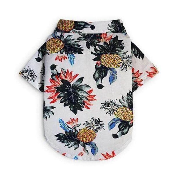 Bouledogue Avenue Pour Bouli L Chemise Hawaïenne Blanche d'Été pour Bouledogue Français