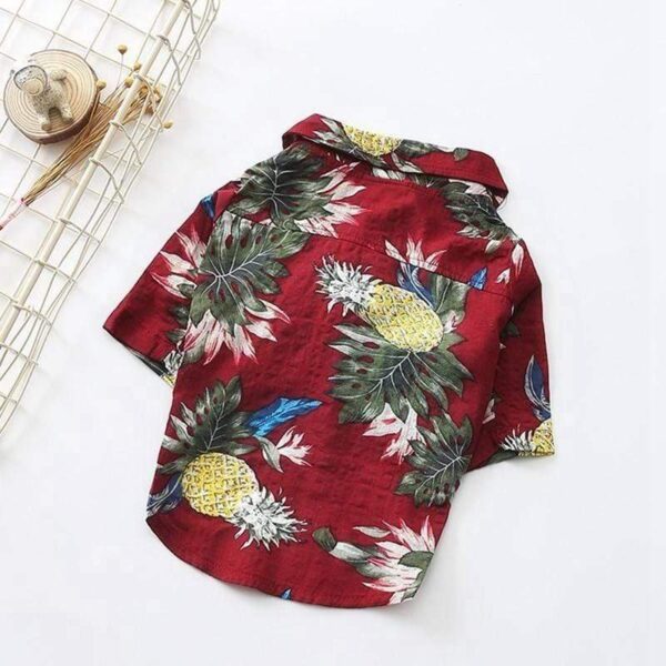 Bouledogue Avenue Pour Bouli Chemise Hawaïenne Rouge d'Été pour Bouledogue Français