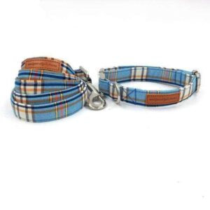 Bouledogue Avenue Collier nu et Laisse / XS Collier avec Noeud papillon et Laisse Assortie