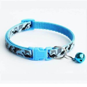 Bouledogue Avenue Pour Bouli Bleu Collier en Nylon Camouflage Ajustable