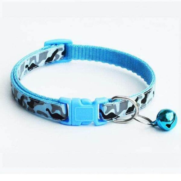 Bouledogue Avenue Pour Bouli Bleu Collier en Nylon Camouflage Ajustable