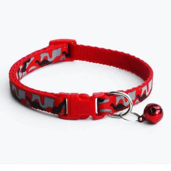 Bouledogue Avenue Pour Bouli Rouge Collier en Nylon Camouflage Ajustable