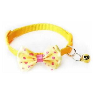 Bouledogue Avenue Pour Bouli Jaune / 1.0cm 19-32cm Collier Noeud Papillon Ajustable