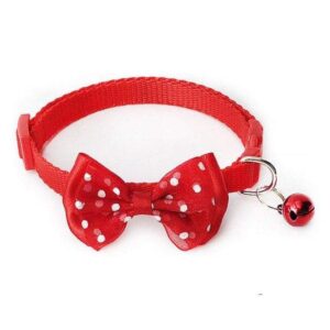 Bouledogue Avenue Pour Bouli Rouge / 1.0cm 19-32cm Collier Noeud Papillon Ajustable