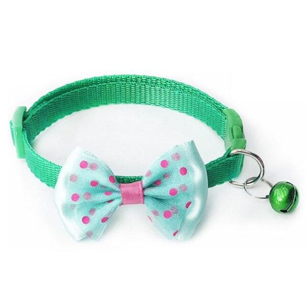 Bouledogue Avenue Pour Bouli Vert / 1.0cm 19-32cm Collier Noeud Papillon Ajustable